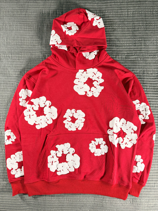 Denim Tears Cotton Wreath Hoodie – Red (Authentic FW24 Edition)
