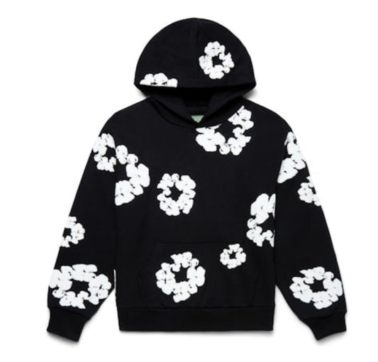 Denim Tears Cotton Wreath Hoodie – Black (Authentic SS23)
