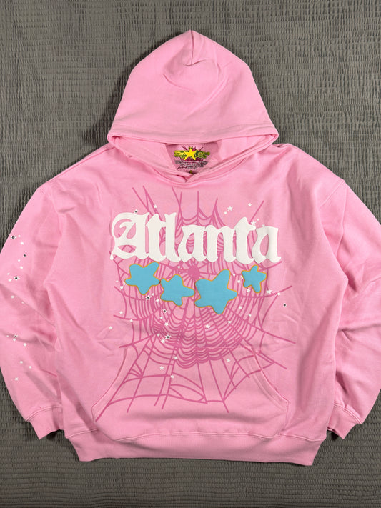 Sp5der Atlanta Hoodie – Pink (Authentic SS23 Edition)
