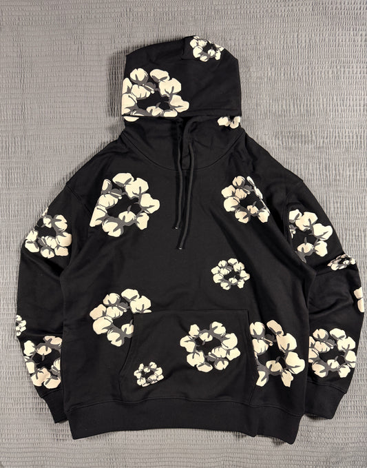 Denim Tears Cotton Wreath Hoodie – Black / Cream (Authentic FW24 Edition)