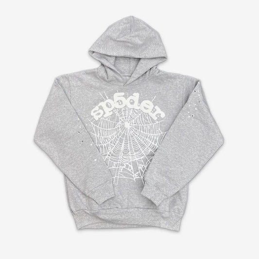 Sp5der Worldwide “Web” Hoodie – Grey (Authentic 2023 Edition)
