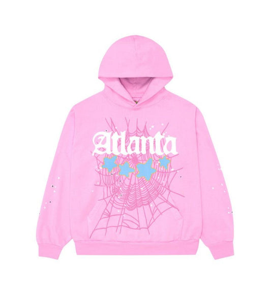 Sp5der Atlanta Hoodie – Pink (Authentic SS23 Edition)